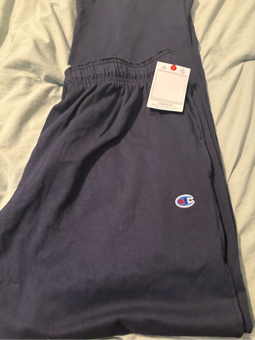 Champion Navy Sweatpants with Embroidered C Logo